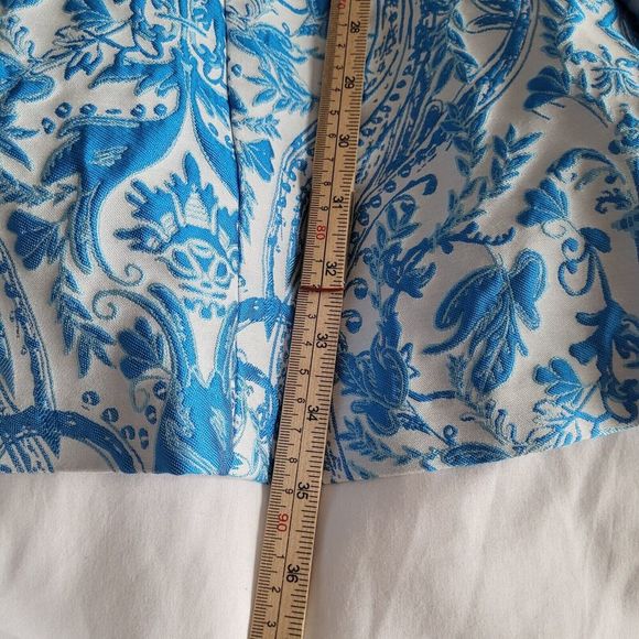 Mestiza New York Poco Poof Tapestry Mini A-Line Dress Blue Pockets Sz 2 - Picture 14 of 16